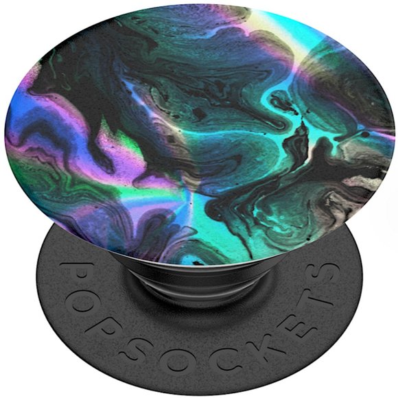 🆕 POPSOCKETS ~ POPGRIP PHONE GRIP & STAND w/ SWAPPABLE TOP ~ Colour: OIL AGATE - Picture 2 of 5